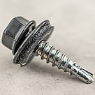 Саморіз 4,8х20 RAL 7016 для кріплення металевих листів внахлест GTO Gunnebo-Etanco (уп. 250 шт), фото 2