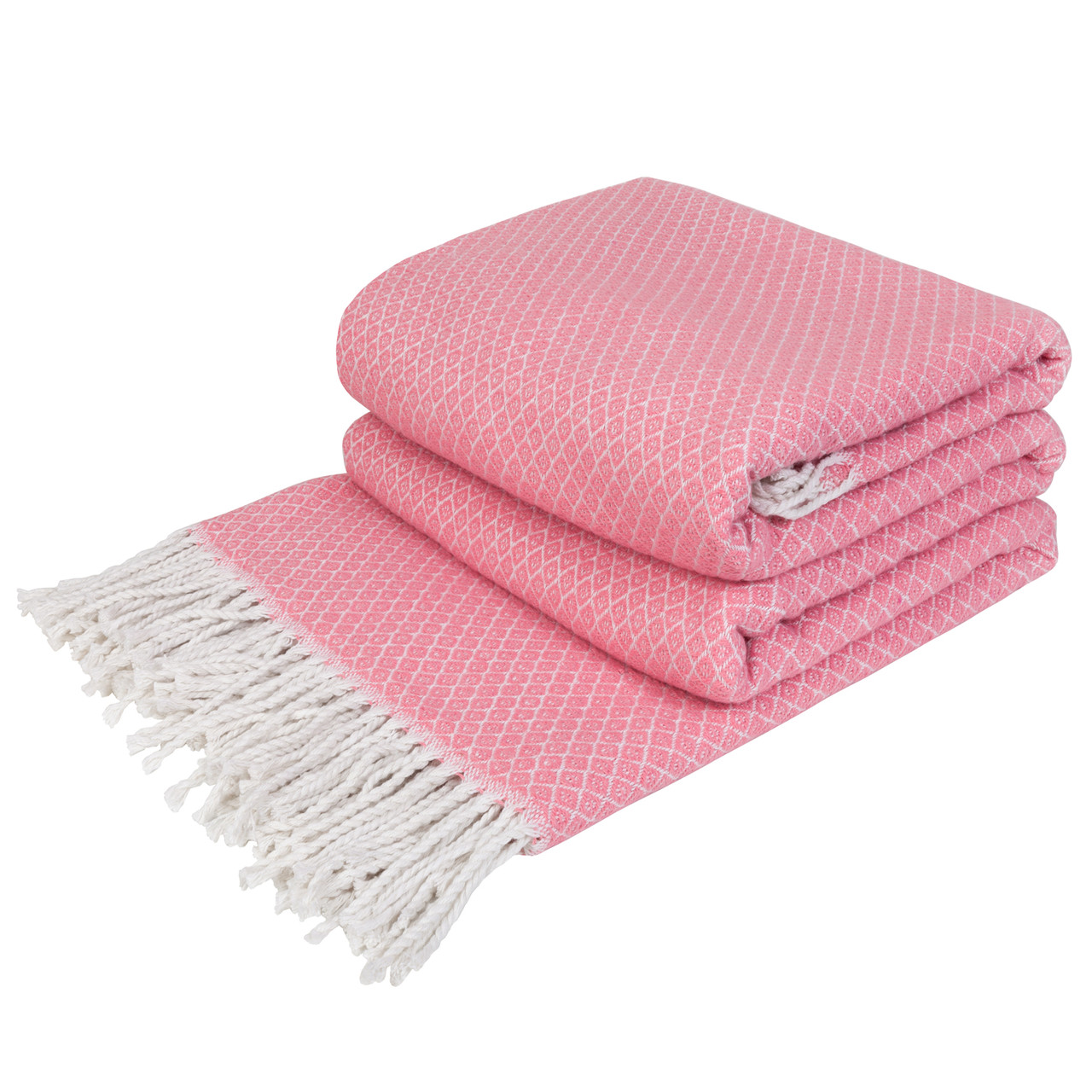 Плед бавовняний Gala рожевий Love You 140 x 200 см