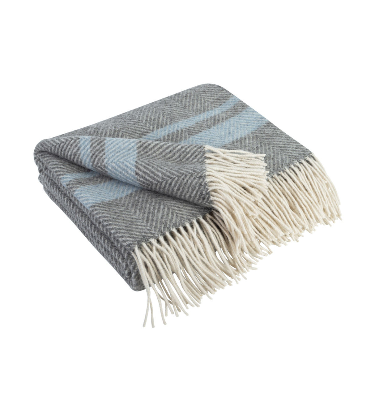 Плед Мериносовий Sport біло-сір.блакитний Love You 140 x 200 см, фото 1