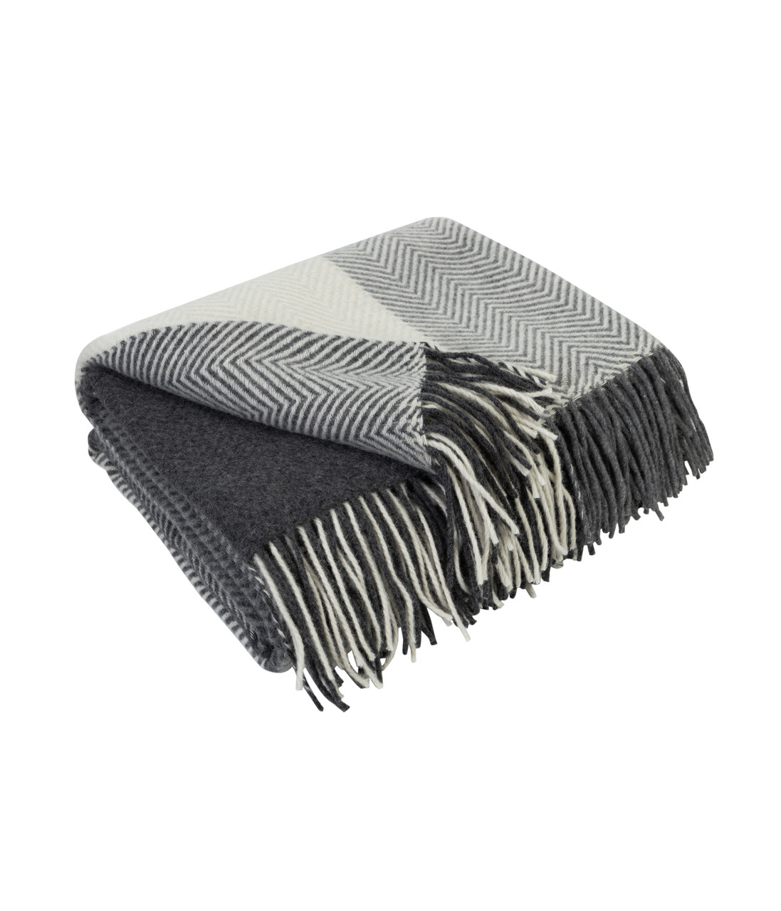 Плед Мериносовый Клетка бел-св.сер-тем.сер Love You 140 x 200 см