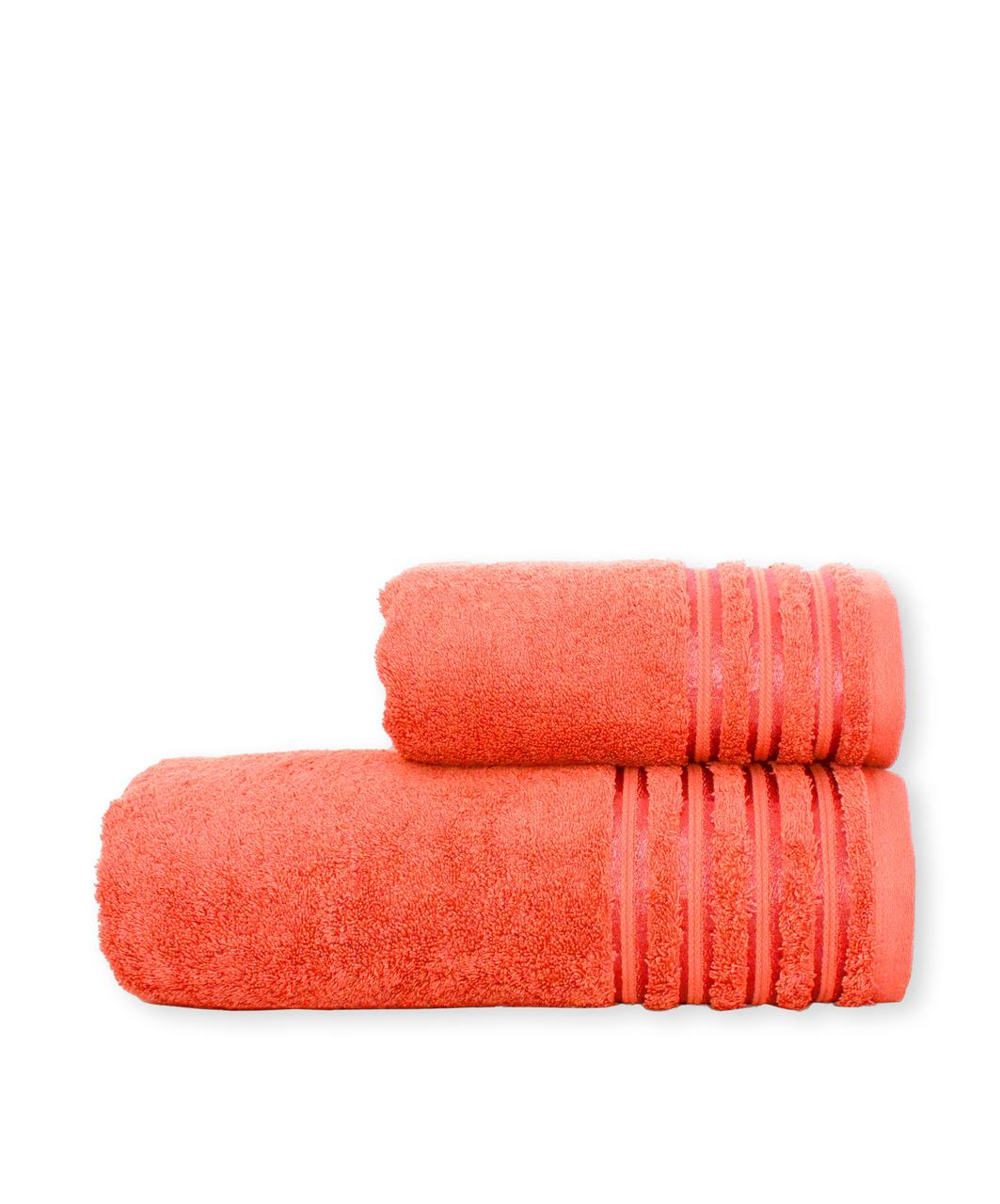 Рушник VIP cotton корал HomeBrand 70 x 140 см