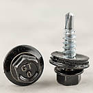 Саморіз 4,8х20 RAL 9005 для кріплення металевих листів внахлест GTO Gunnebo-Etanco (уп. 250 шт), фото 5