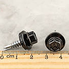 Саморіз 4,8х20 RAL 9005 для кріплення металевих листів внахлест GTO Gunnebo-Etanco (уп. 250 шт), фото 6