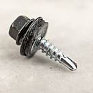 Саморіз 4,8х20 RAL 9005 для кріплення металевих листів внахлест GTO Gunnebo-Etanco (уп. 250 шт), фото 2