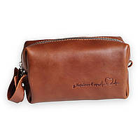 Чоловічий несесер Grande Pelle розмір M 95x180x95 мм теракот