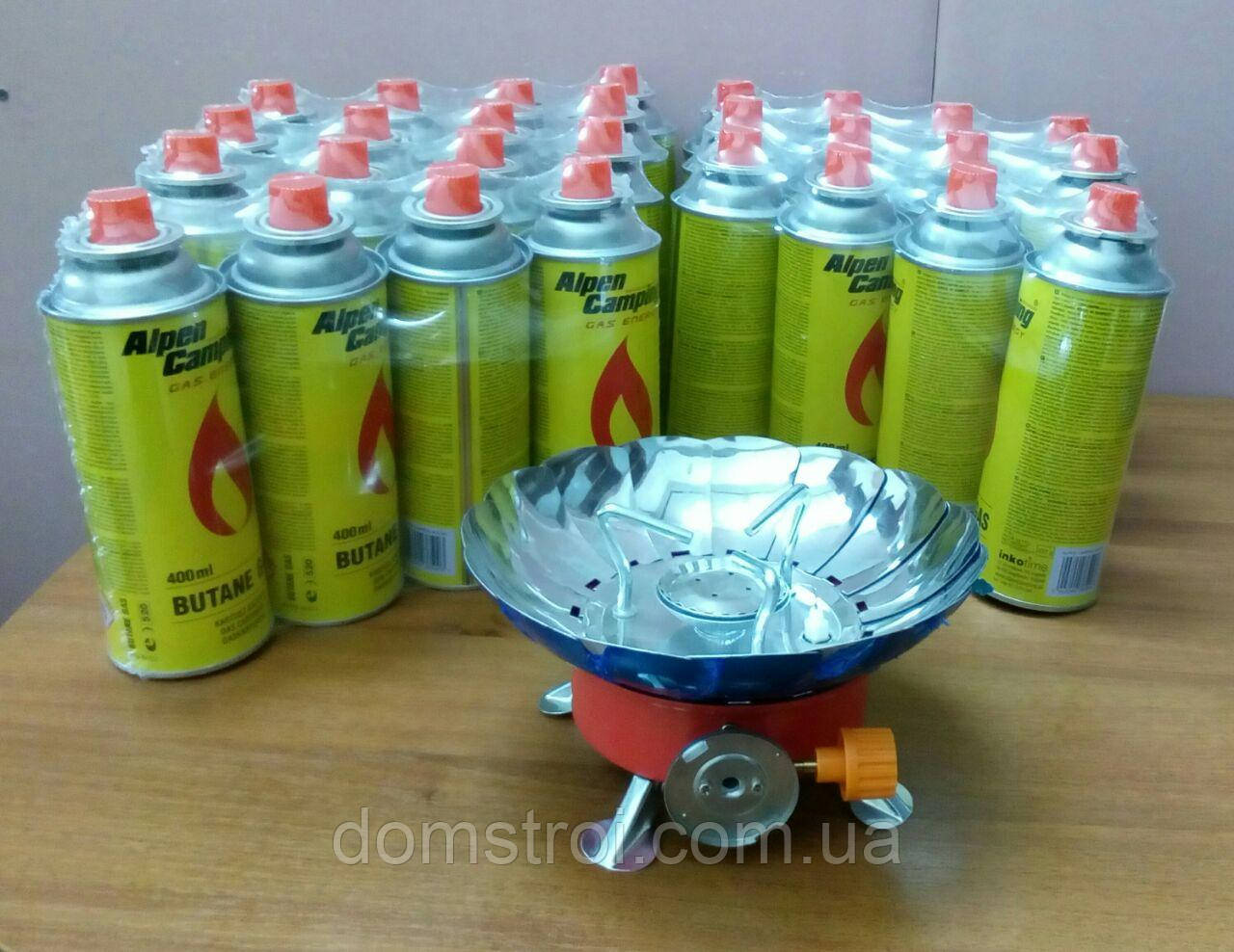 ТУРИСТИЧНА ГАЗОВА ПЛИТКА — ПІЧКА (ПІЧКА) ПОРТАТИВНА + ЗАПАС ГАЗА НА 48 ГОСТІВ РОБОТИ (24 шт.)