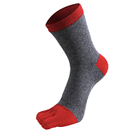 Носки с пальцами высокие VERIDICAL 41-44 Серо-красный