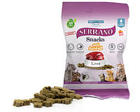 Serrano Snacks For Cats Liver лакомства для котов с функцией выведения грудочек шерсти 0.05 кг