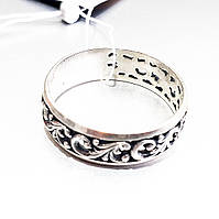 Серебряное ажурное кольцо с чернением