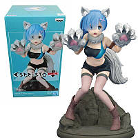 Фигурка Banpresto ReZero Rem Espresto monster motions Жизнь в альтернативном мире с нуля Рем 18см WST RZ R01