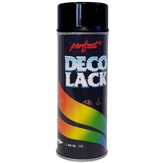 Акрилова аерозольна фарба Deco Lack Perfect RAL 9005 Чорна матова 400 мл, фото 1