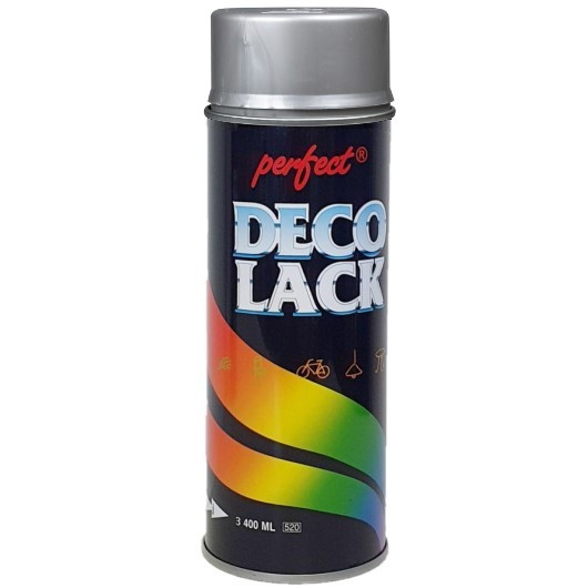 Акрилова аерозольна фарба Deco Lack Perfect RAL 9006 Алюмінієва 400 мл, фото 1