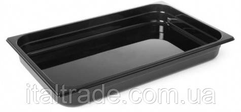 Гастроємність Hendi GN1/1 глибиною 100 мм з чорного полікарбонату, фото 1