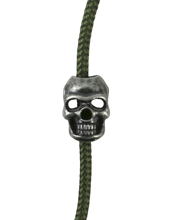 Стопери для шнурка 10шт KOMBAT UK Skull Cord Stoppers сріблясті
