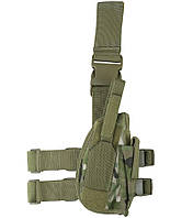 Кобура для пистолета на правое бедро KOMBAT UK Tactical Leg Holster мультикам