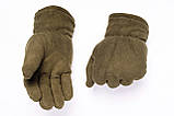 Рукавички флісові подвійні зимові олива ВСУ, фото 3