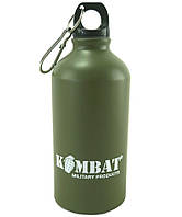 Фляга алюминиевая 500мл с карабином KOMBAT UK Aluminium Water Bottle олива