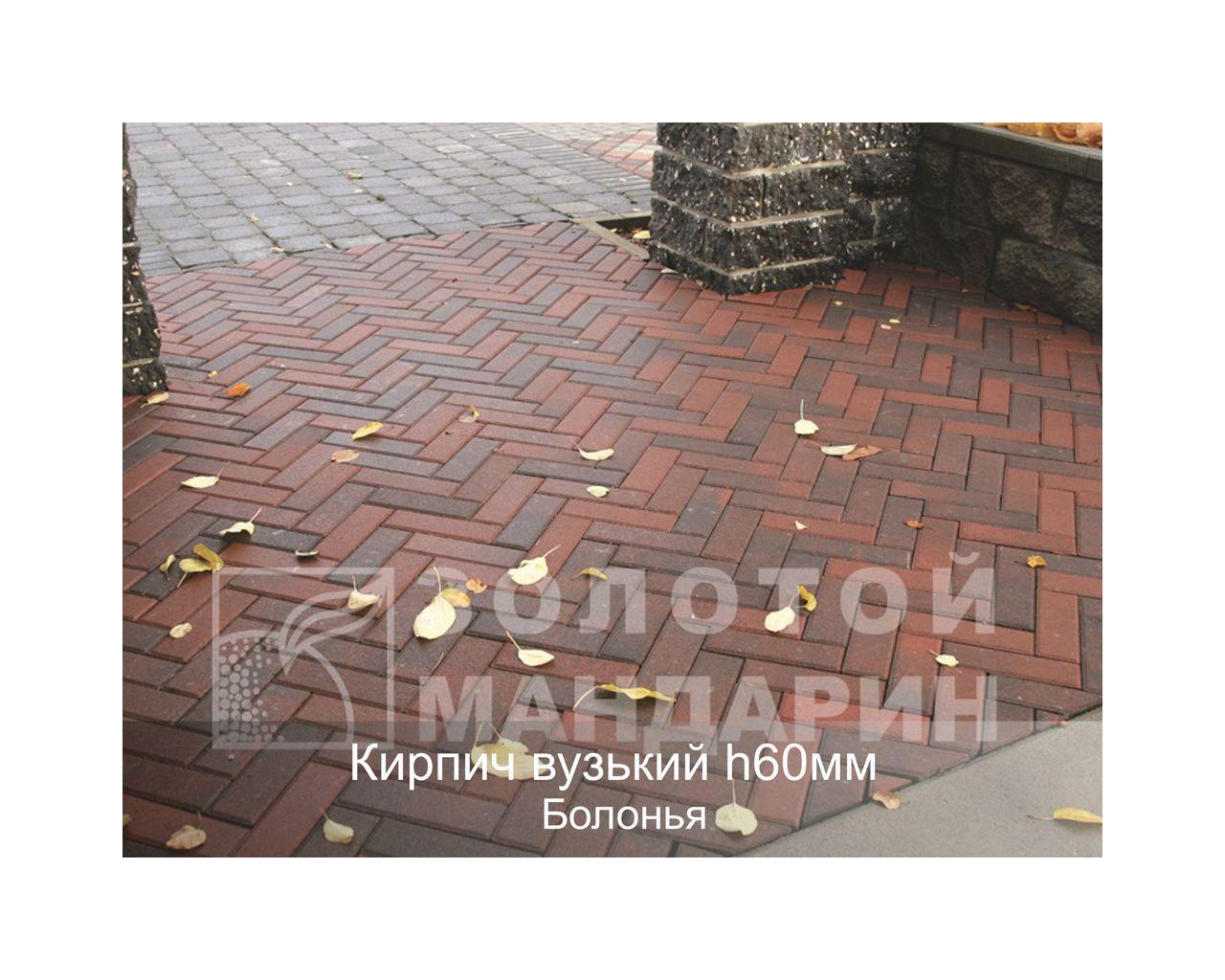 Плитка тротуарная, брусчатка Кирпич узкий 210х70 Золотой Мандарин - фото 8 - id-p1703452410