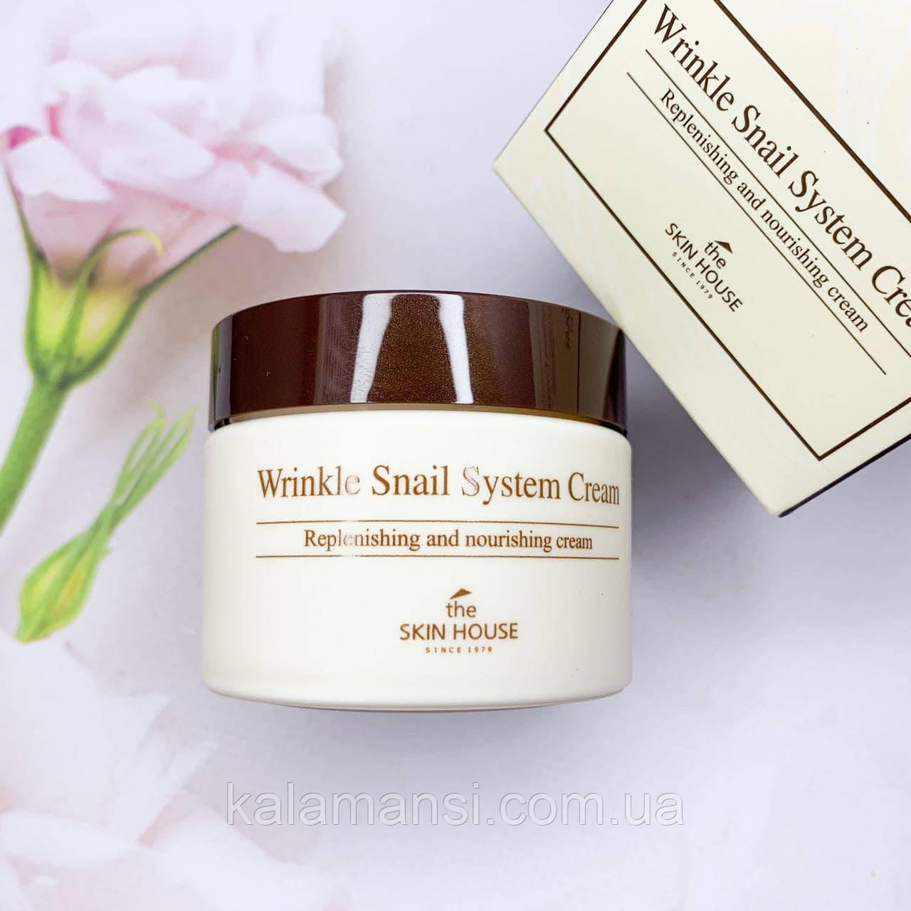 Лечебный улиточный крем The Skin House Wrinkle Snail System Cream 50 мл - фото 1 - id-p1023515162