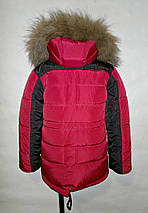 Зимова куртка на хлопчика 7 - 8, 8--9  років натуральне хутро, фото 2