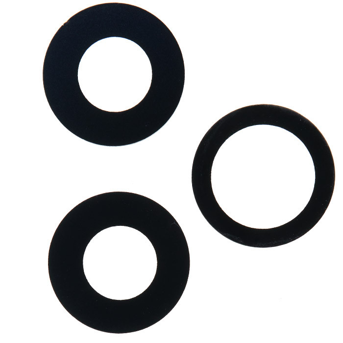 Скло камери для iPhone 12 Pro Max чорне (комплект 3 шт.) оригінал (Китай), фото 1