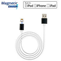 Магнитная зарядка кабель Lightning "Magnetic Cable DM-M12" Белый 1м, магнитный шнур для зарядки айфона 2А (TO)