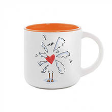 Чашка з Гусем Любовка Orange Гусь Gifty