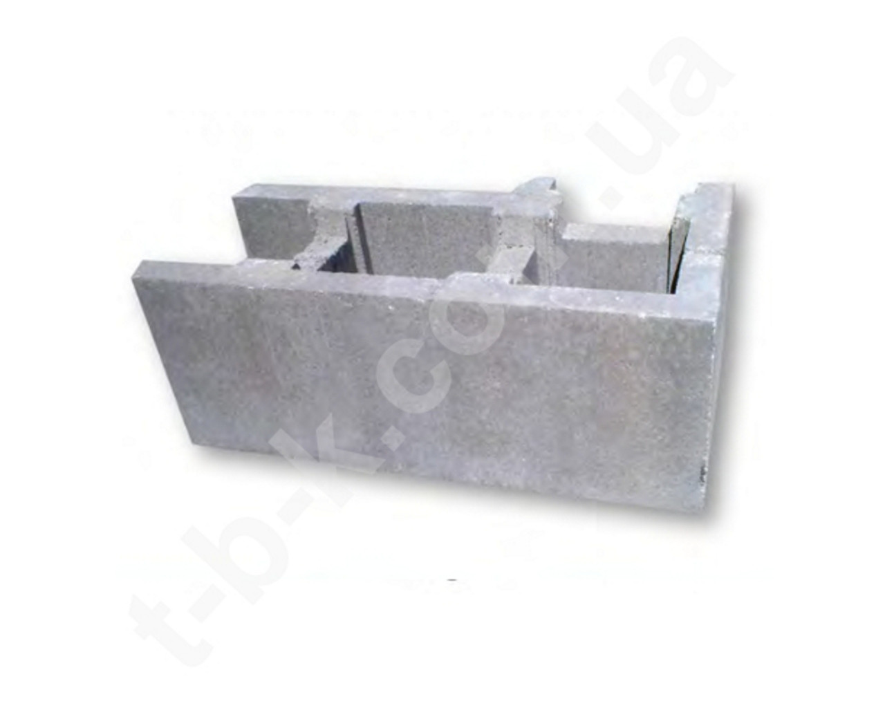 Блок бетонный несъёмной опалубки ТБС 500*400*190 угловой - фото 1 - id-p1703452688