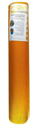 Армуюча скловолоконна сітка BAUMEISTER 160AA (1*50 м, 160 г/м2) ORANGE Посилена