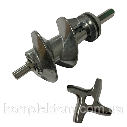 Шнек і ніж для м'ясорубки Moulinex XF911101 + SS-192595, фото 1