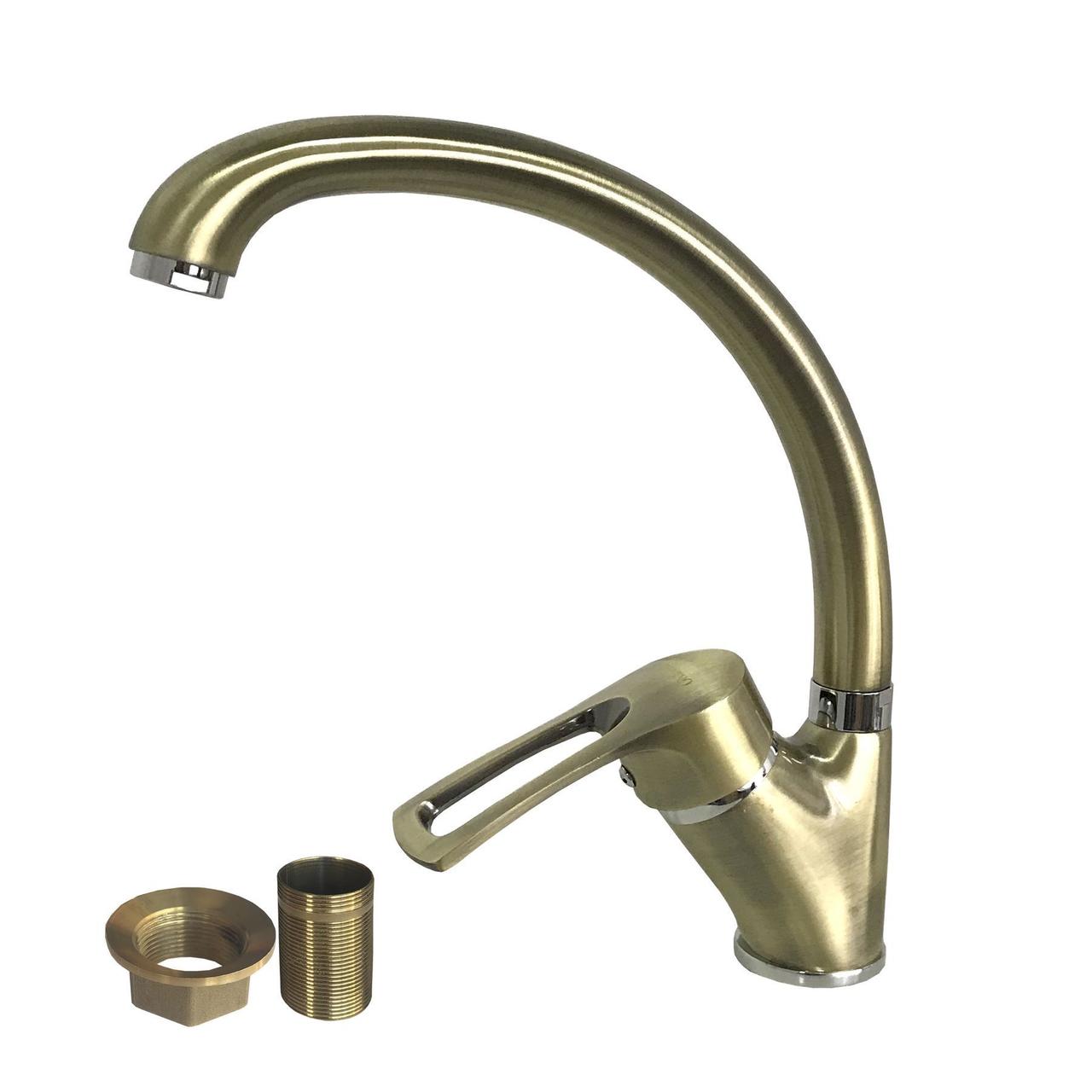 Змішувач для кухні DOMINO SIRIUS DSV-203S-BIG-BRONZE, фото 1