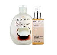 Шиммер HOLLYSKIN Luster Body Shimmer gold. 03+ Кокосовое масло HOLLYSKIN Pure Coconut Oil