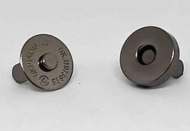 Кнопка магнітна чиста 18 мм (100 шт.) темний нікель