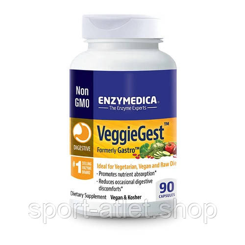 Натуральна добавка Enzymedica Veggie Gest, 90 капсул, фото 1