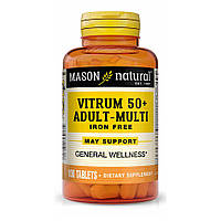 Витамины и минералы Mason Natural Vitrum 50 + Adult-Multi Iron Free, 100 таблеток