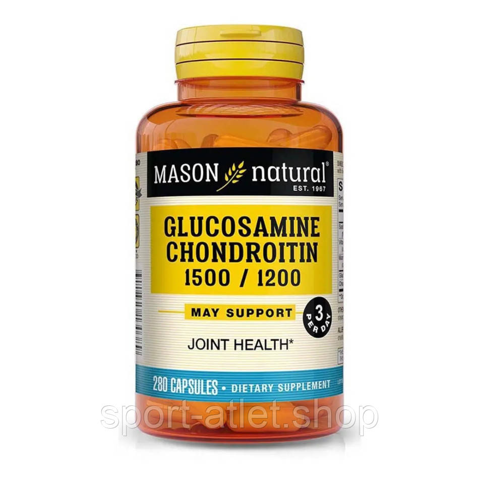 Препарат для суглобів і зв'язок Mason Natural Glucosamine Chondroitin, 280 капсул