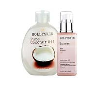 Шиммер HOLLYSKIN Luster Body Shimmer nude rose. 02 + Кокосова олія HOLLYSKIN Pure Coconut Oil