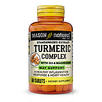 Натуральная добавка Mason Natural Turmeric Complex With Vitamin D3 & Magnesium, 60 таблеток