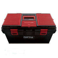 Ящик для инструментов Toptul пластиковый 4 секции черный 556x278x270 мм. 160806