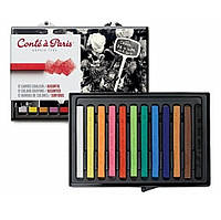 Пастель Conte Crayons Hard Pastels 12 Set Assorted Colours