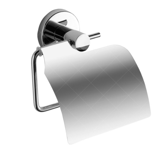 Тримач паперу з кришкою Gedy Felce (FE25-13) Хром, фото 1