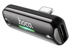 Адаптер перехідник lightning > lightning power + lightning audio Hoco LS27 metal grey