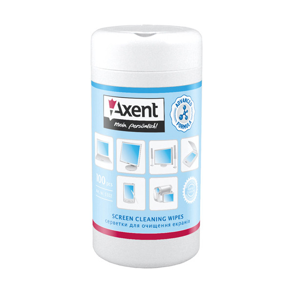 Серветки вологі для оргтехніки "Axent" (100шт) №5302(20)(24)