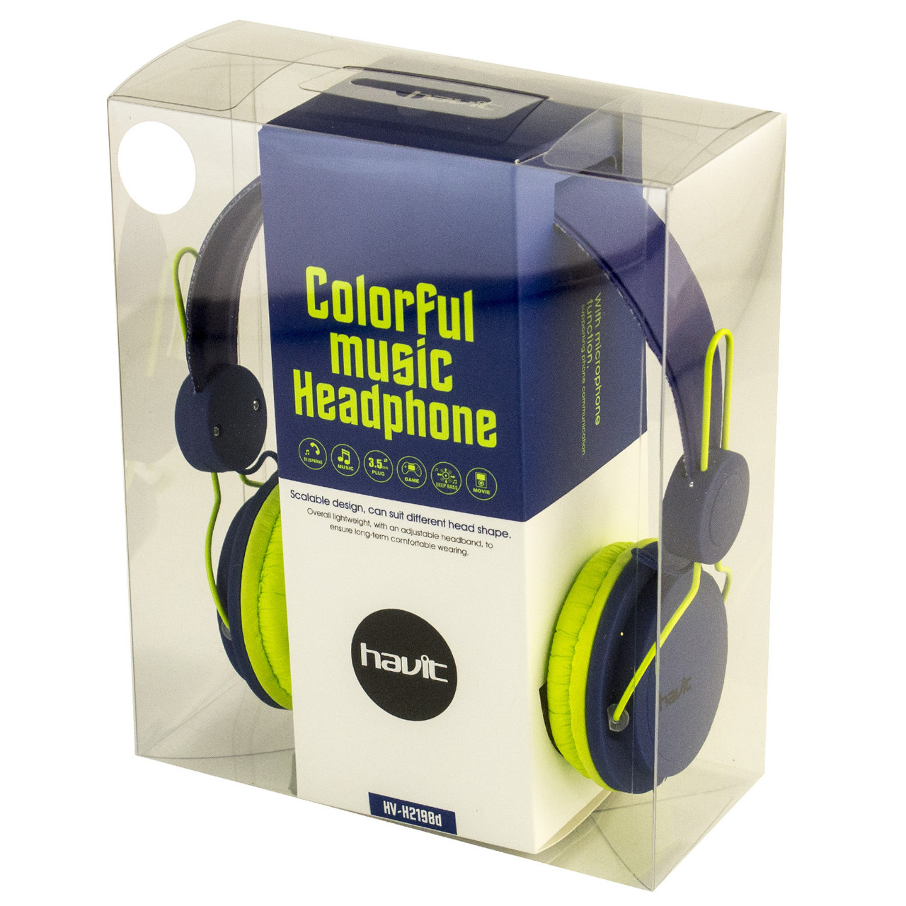 Навушники Havit HV-H2198D blue/green+мікрофон, фото 1