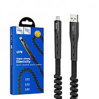 Кабель USB > microUSB HOCO U78 1.2м black