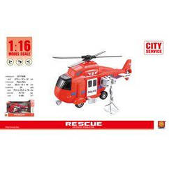 Іграшка DIY TOYS Вертоліт пожежний інерційний зі світл. і муз. еф. 1:16