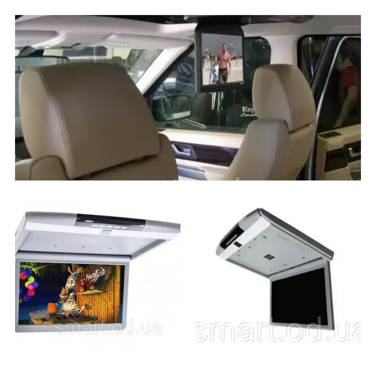Автомобильно-потолочный телевизор, монитор универсальный портативный 17",видеоретранслятор JL1703FD, GS2 - фото 5 - id-p1703530015