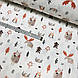 Фланелева тканина намальовані лосі та вовки з ялинками та личками на білому (шир. 2,4 м) (FL-Т-0683), фото 3
