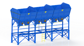 Бункер для інертних матеріалів трьохсекційний 3х5 м.куб.