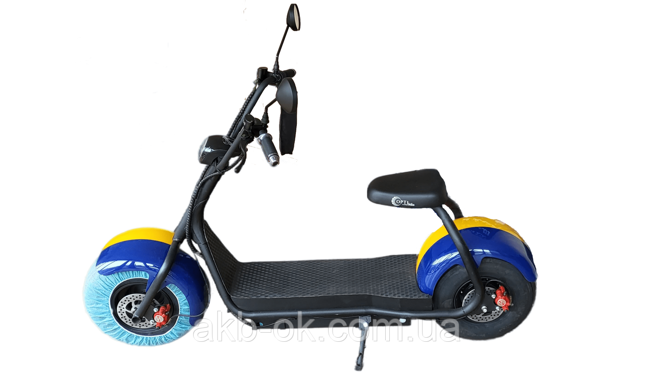 Электроскутер Citycoco Long Range 1500W , 60V20Ah Жёлто-синий — Купить ...